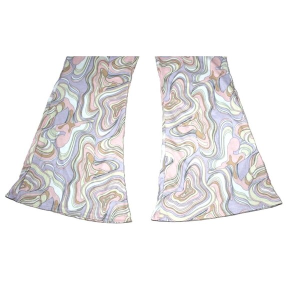 nwt NASTY GAL Marble-Print High-Waisted Pull-On Flare Pants - Plus Size 18 - Picture 13 of 13